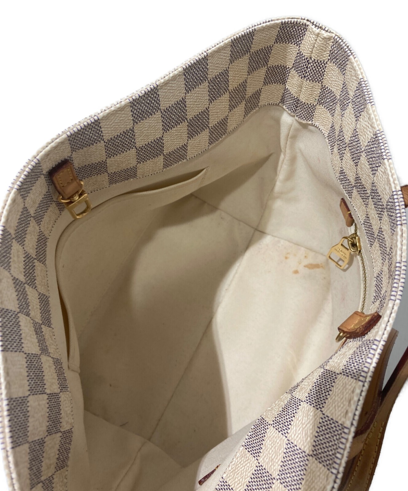 Louis Vuitton Cabas PM N41376 White Tote Bag #TFB2721