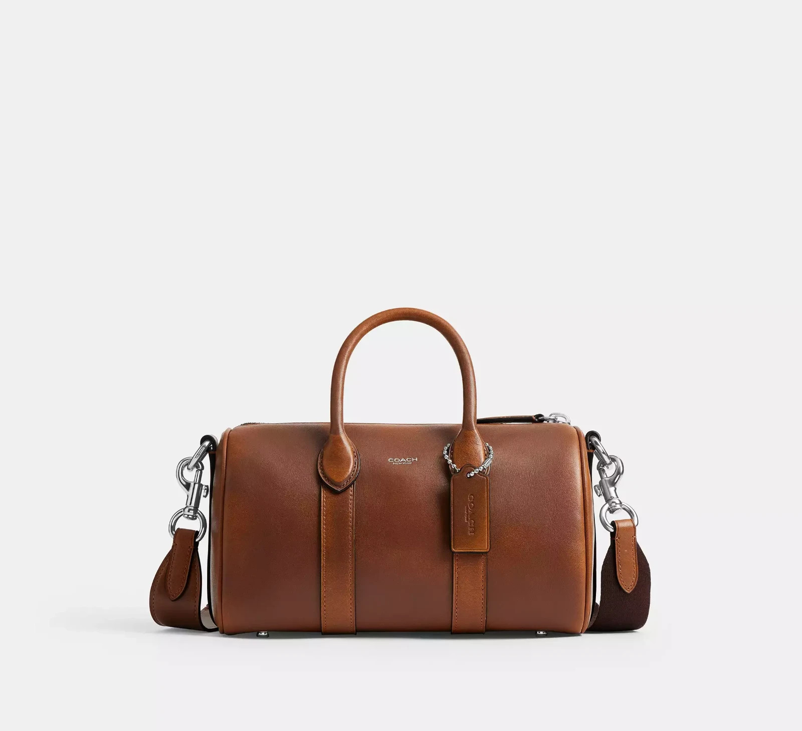 COACH Compass Bag 25 CEO29 Z1Q Saddle / Burnt Sienna 3way Top Handle Duffle Bag