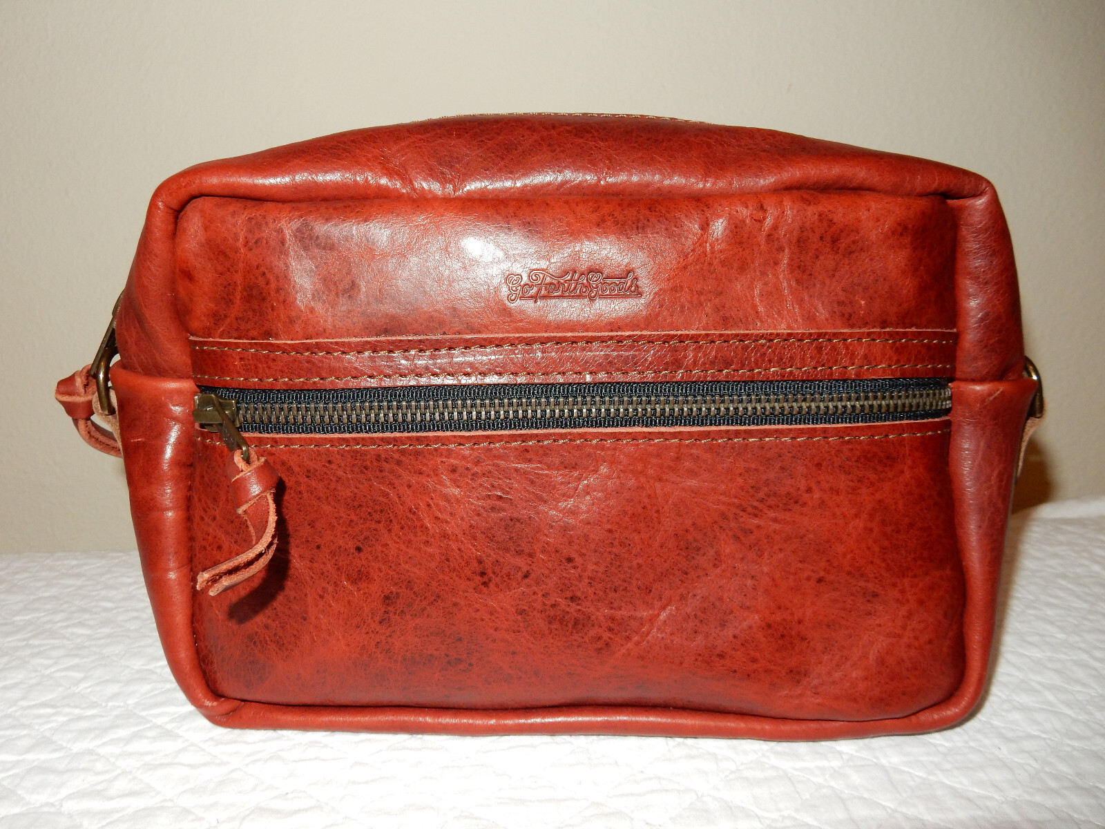 Go Forth Goods GFG Redwood Bison SMALL Sarah Crossbody Bag – Flaws + NO Strap