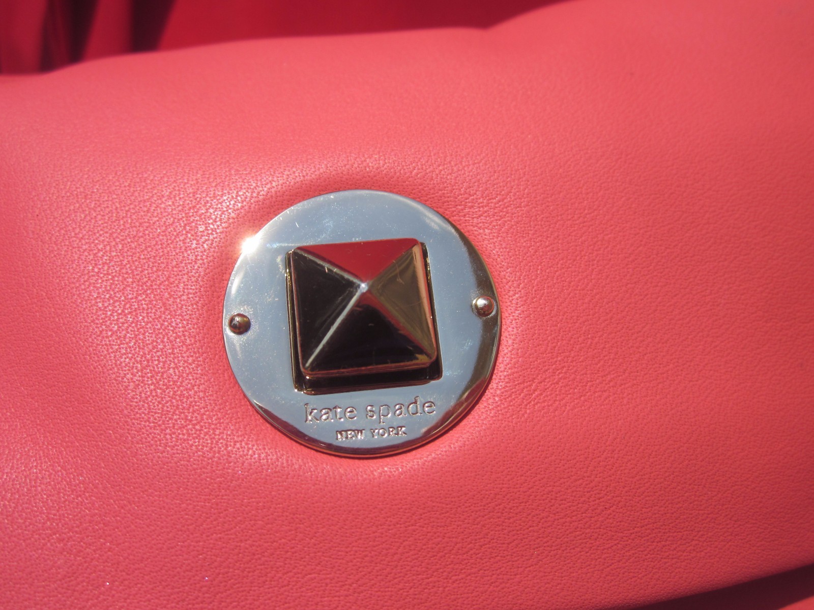 Kate Spade STRAWBERRY PINK Leather SMALL Marielly Sutton Place HANDBAG CROSSBODY