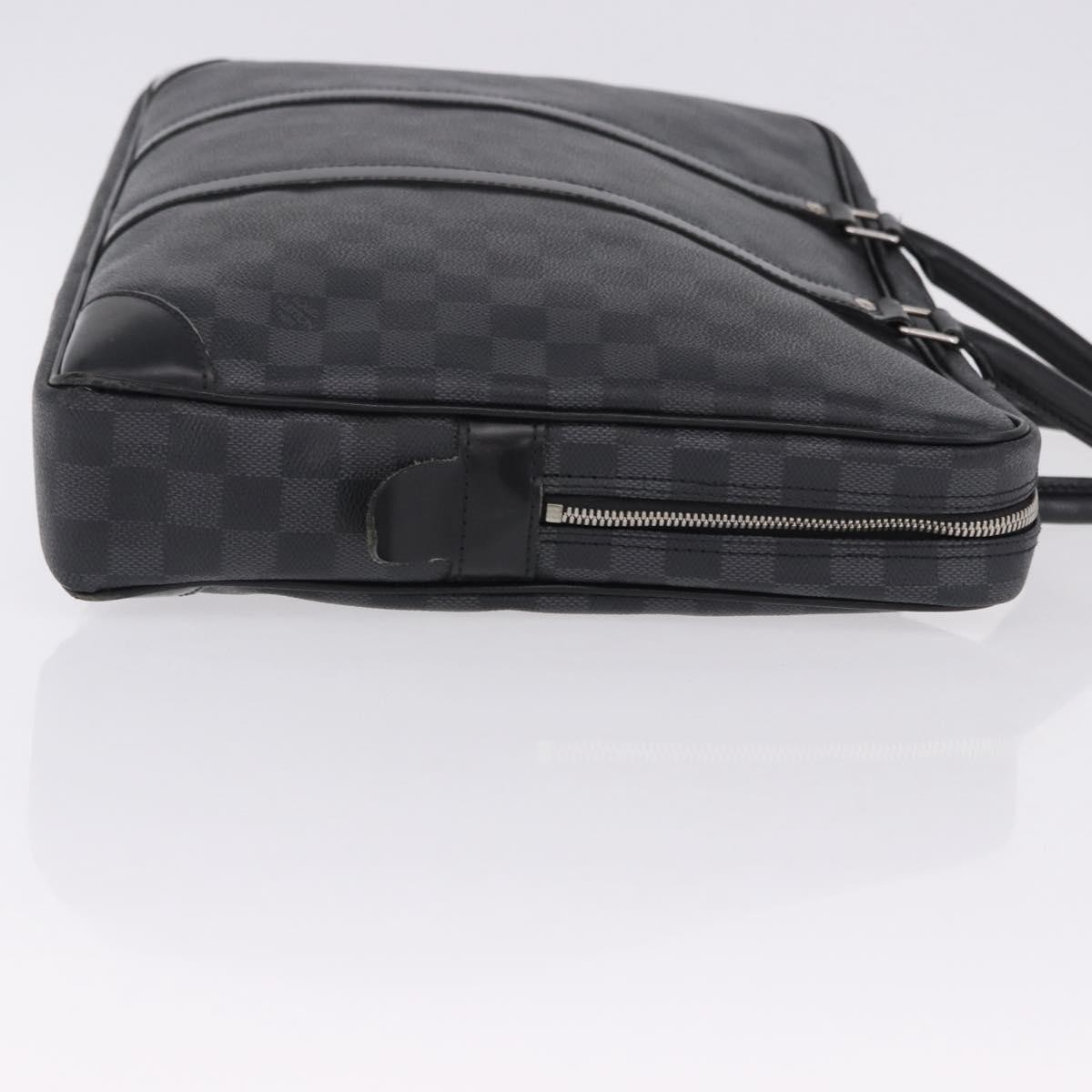 LOUIS VUITTON Damier Graphite Porte Documents Voyage Bag N41125 LV Auth bs36510
