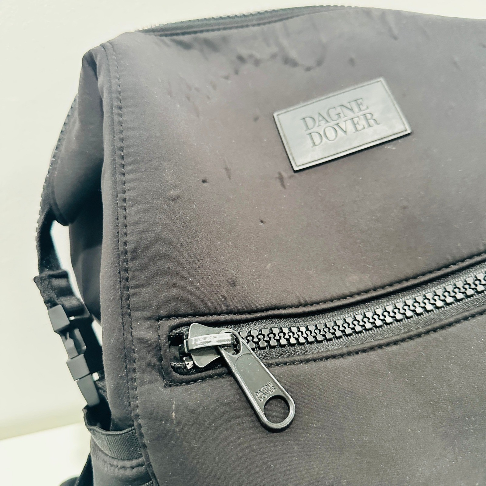 Dagne Dover Dakota Neoprene Backpack Onyx Black Large Minimalist Travel Bag