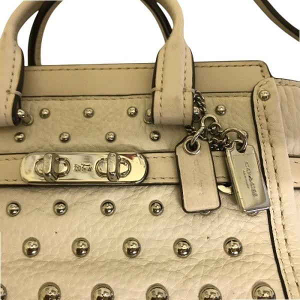 Coach Swagger Shoulder Bag Ladies Studded Leather 2-way Mini Pouch Used