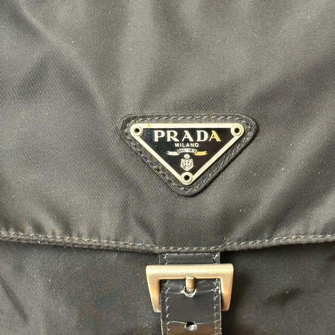 PRADA B8994 Nylon Messenger VELA NERO Triangle Logo Gallery Bag Black
