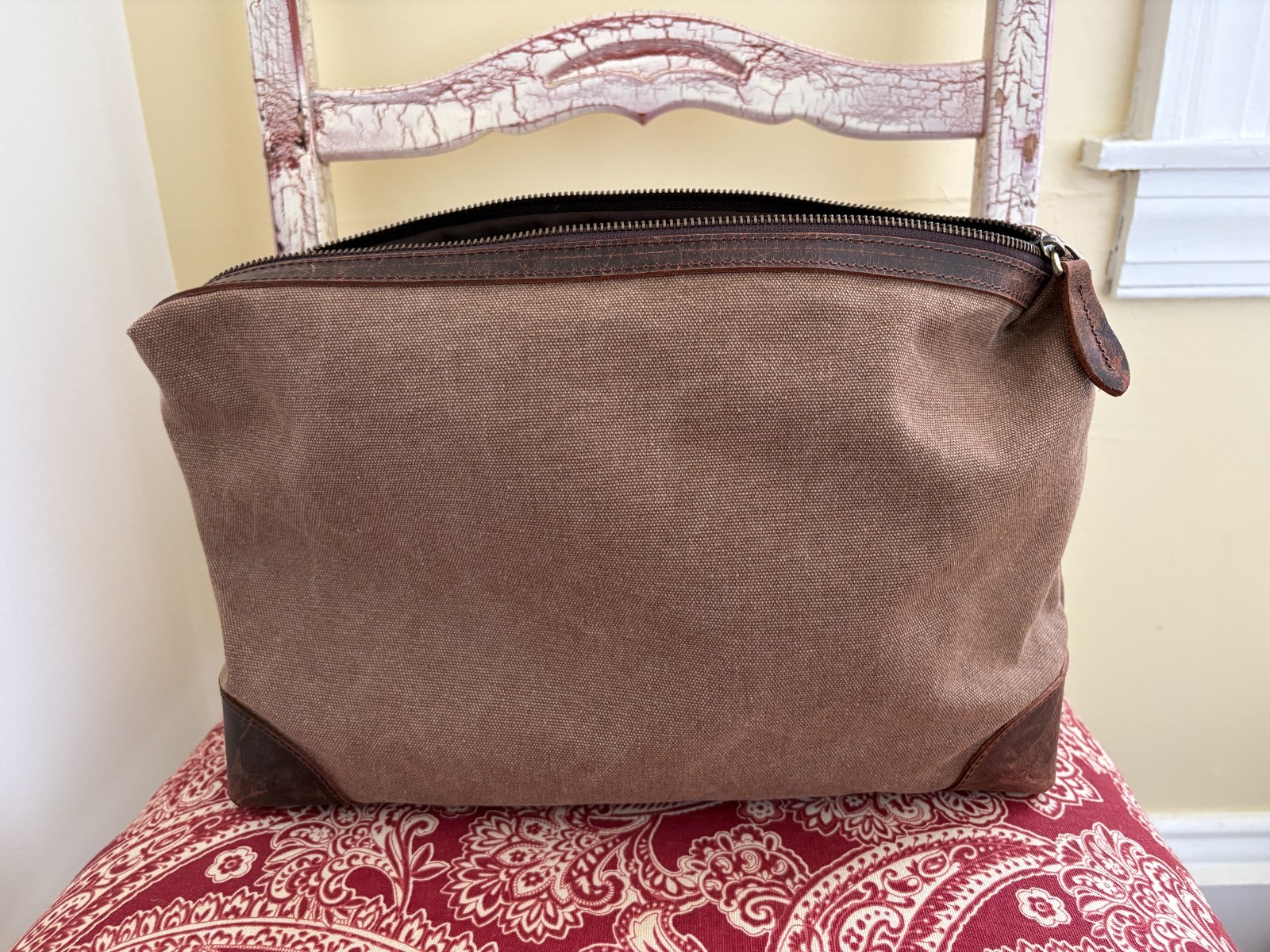 S-ZONE Genuine Leather Large Shoulder Tote Bag for Women in Deep Brown Color