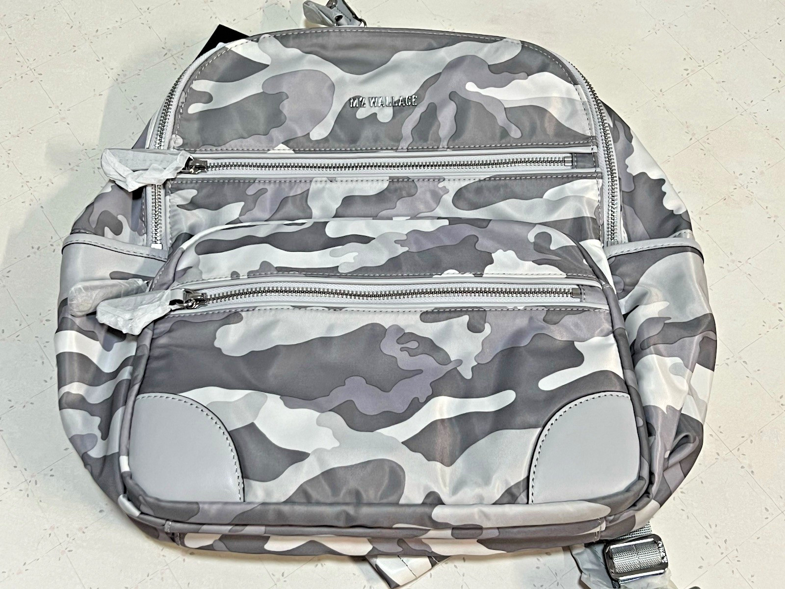 MZ Wallace – Tribeca Backpack (Light Gray Camo)
