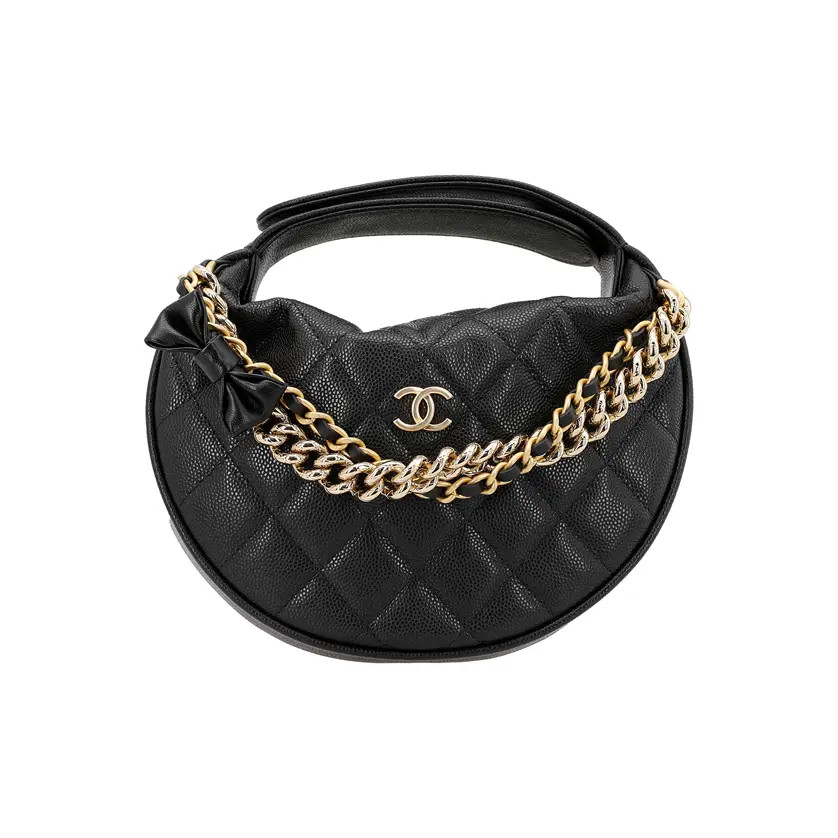 CHANEL Crescent Bag Hand-held Bag Handbag Mini Women’s 7×2.7×6.6 in