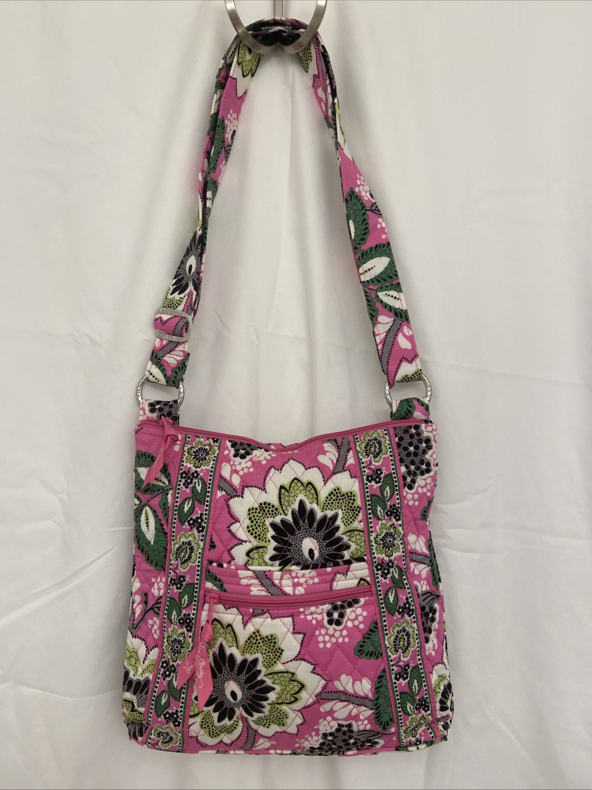 Vera Bradley Priscilla Pink Hipster Crossbody Shoulder Purse Handbag