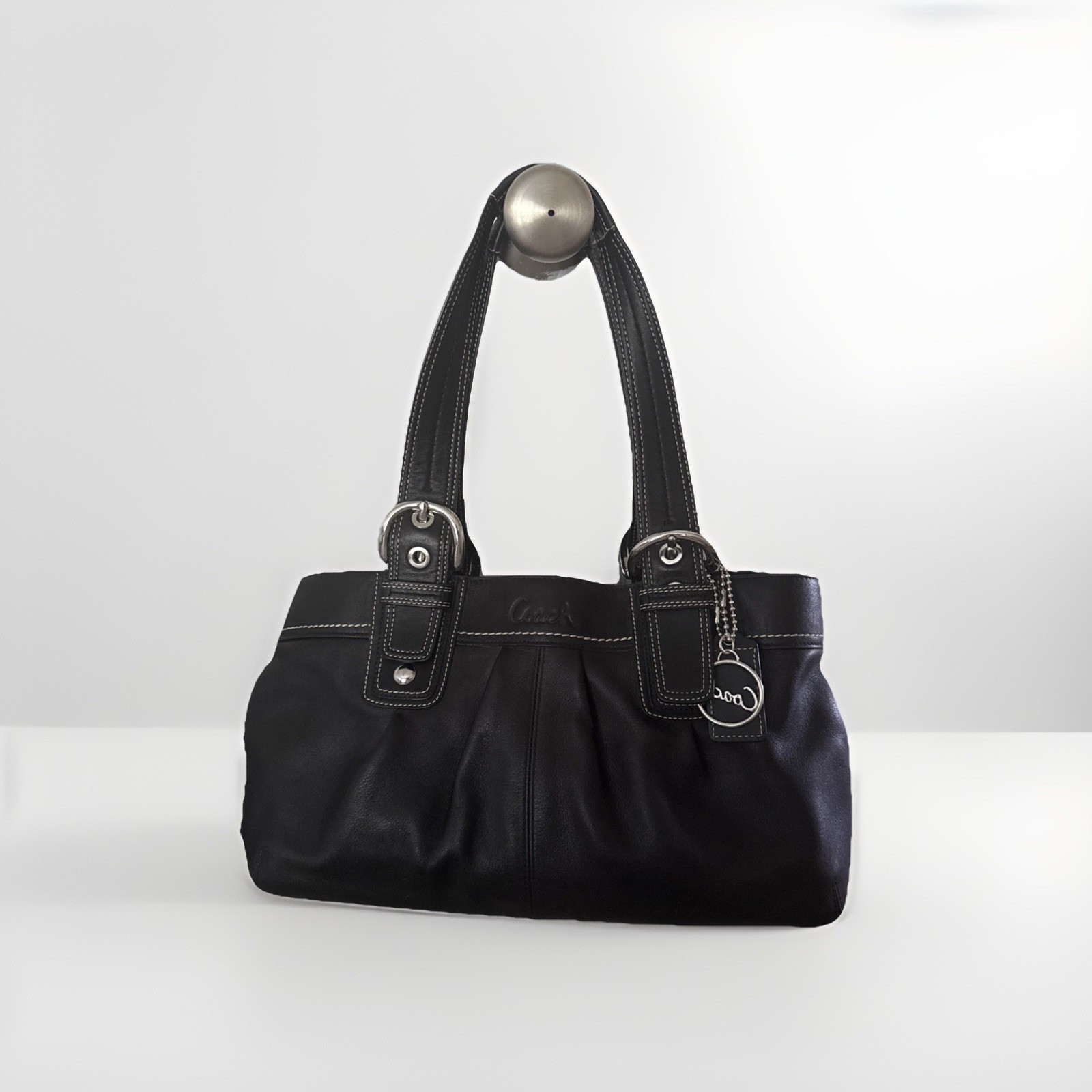 Coach F13732 Vintage Soho Leather Tote Bag Black F13732 Y2K