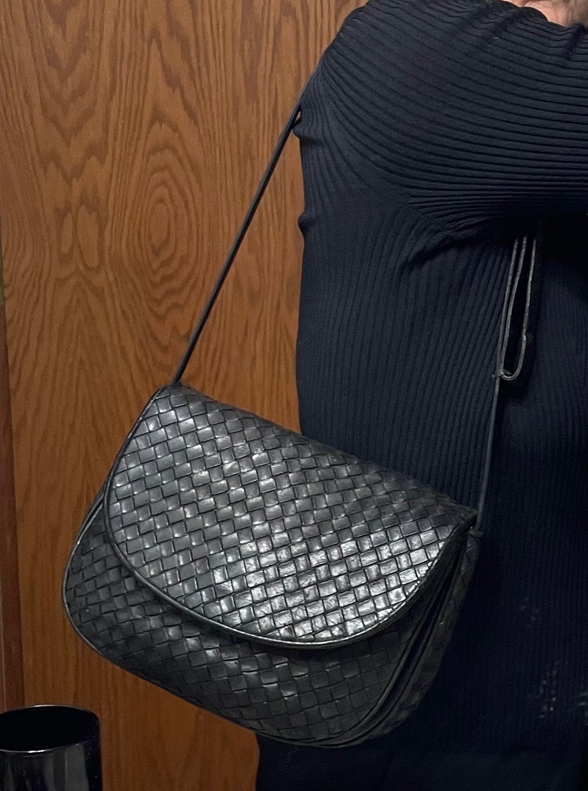 Rare Vintage 1970’s Bottega Veneta Sculptural Intrecciato 3 Part Shoulder Bag