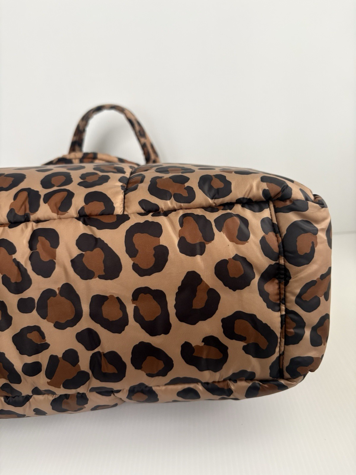 UGG Ellory Puff Tote In Leopard Print Pattern Large Travel Bag EUC
