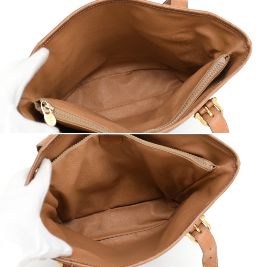 CELINE Macadam Triomphe Blason Hand Bag M93 Tote Bag Brown PVC Leather b44 T01O