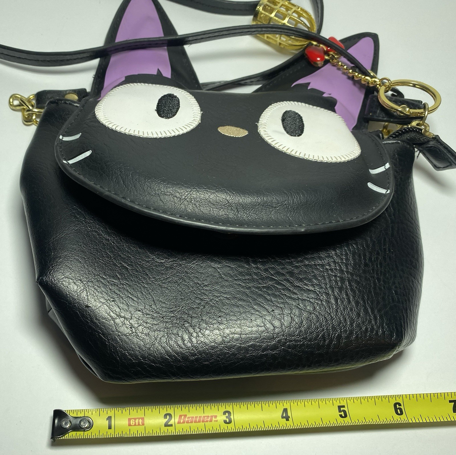 Studio Ghibli Kiki’s Delivery Service Jiji Cat Crossbody Purse Black Keychain