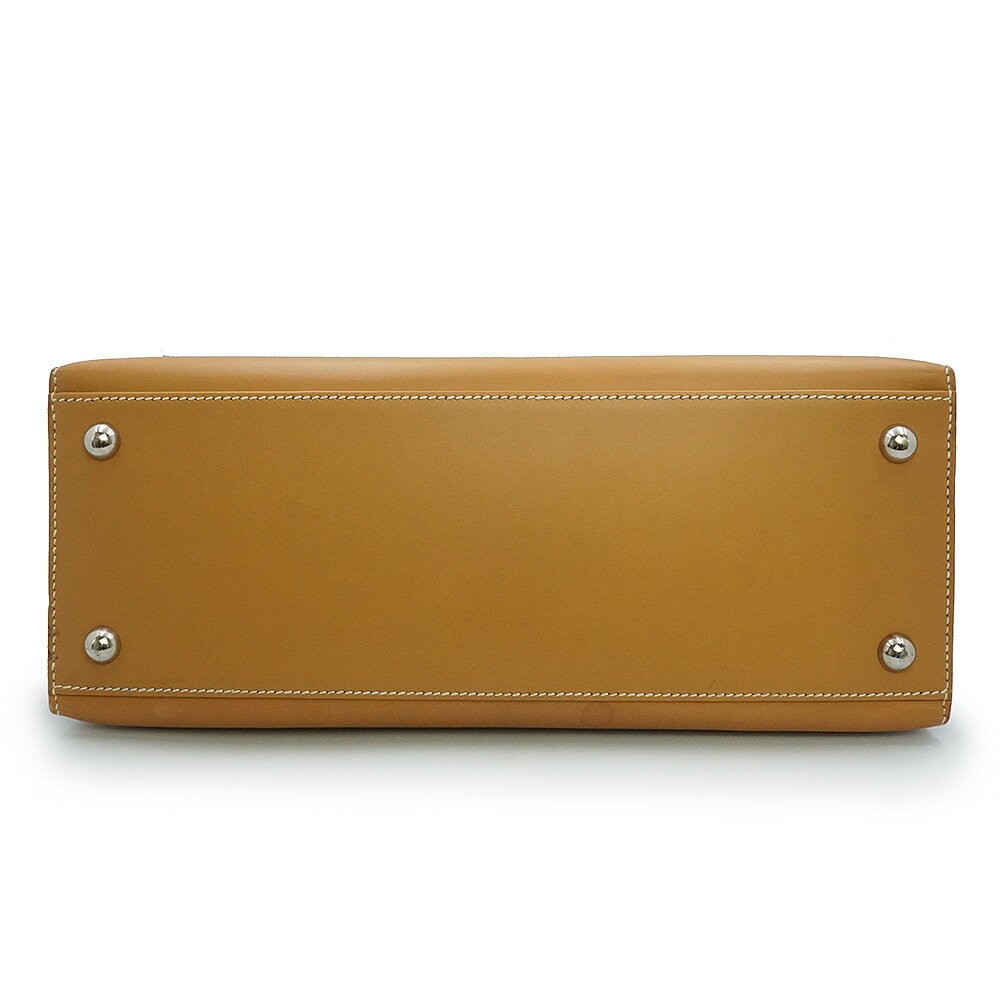 Hermes Dalvy MM Handbag Bag Veau Chamonix Leather Naturel 11.8×9.3in C Stamp 99