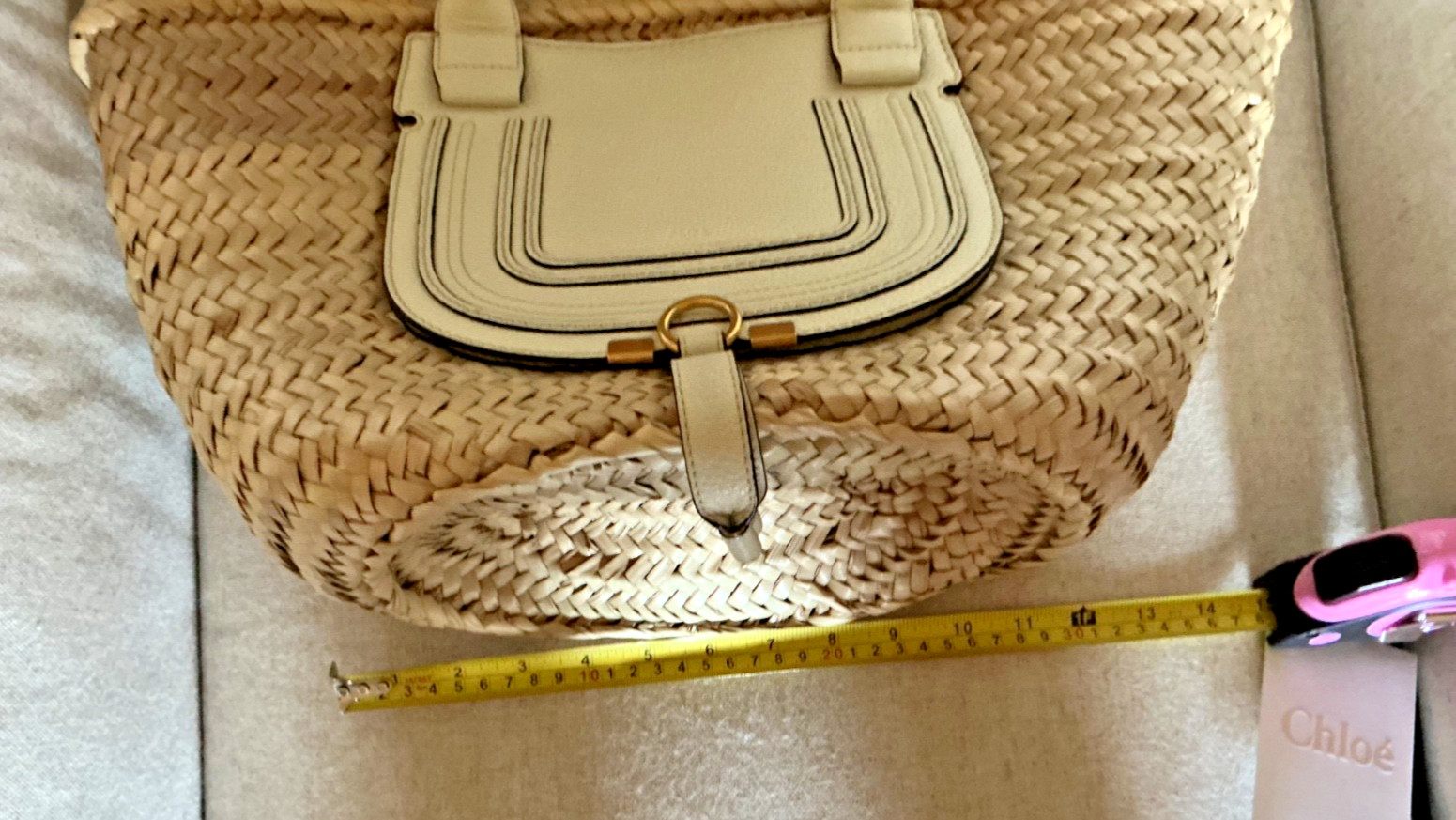 CHLOE Marcie basket bag Tote Bag Raffia Ladies [Used]
