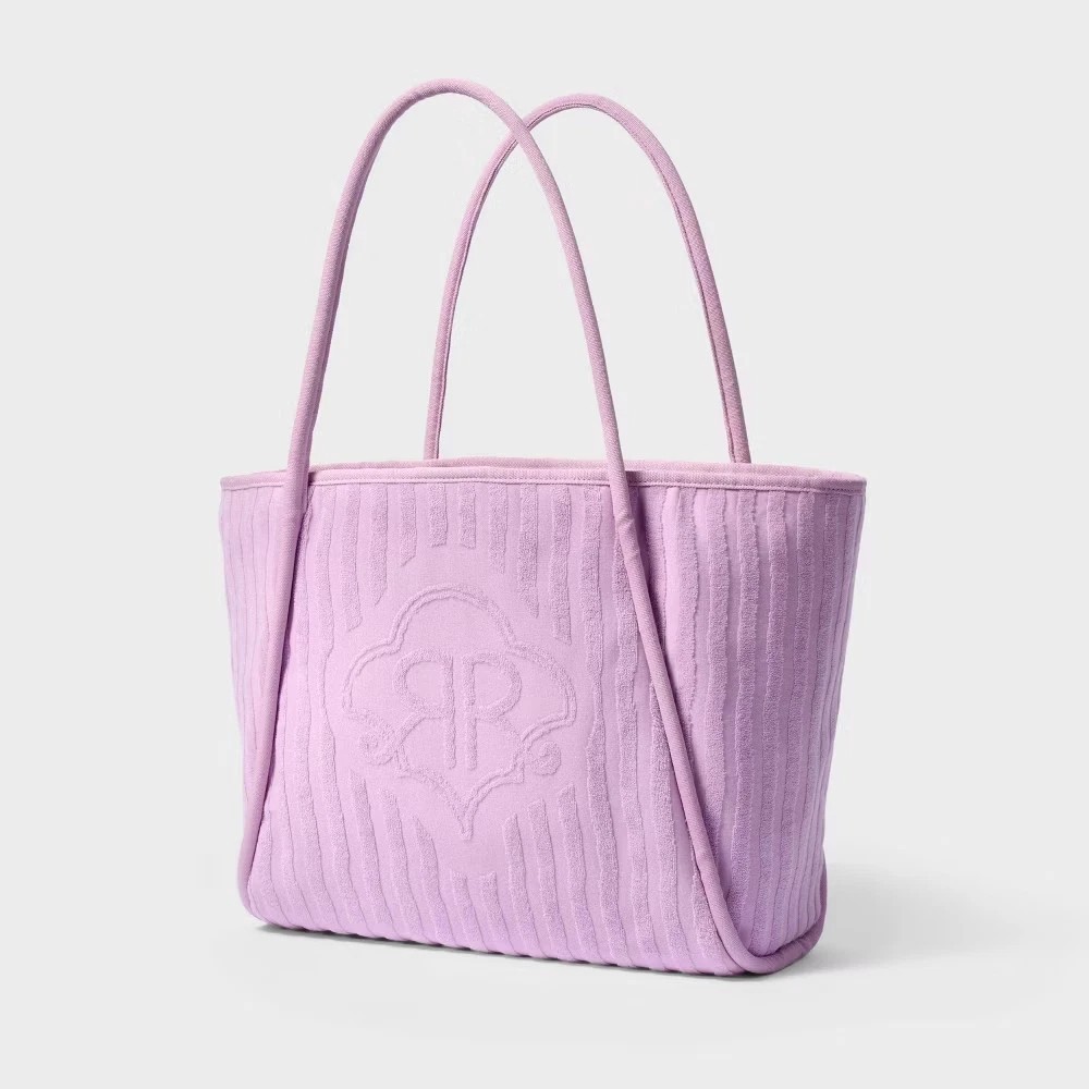 Striped Large Terry Beach Tote Bag Lavender – Roller Rabbit New