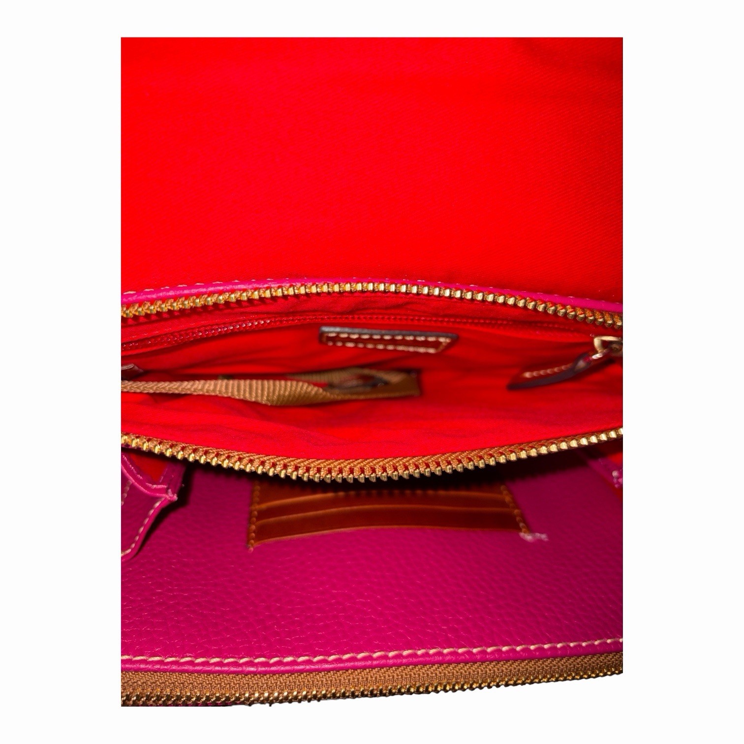 Dooney & Bourke Pink Pebble Leather Hunter Crossbody Bag