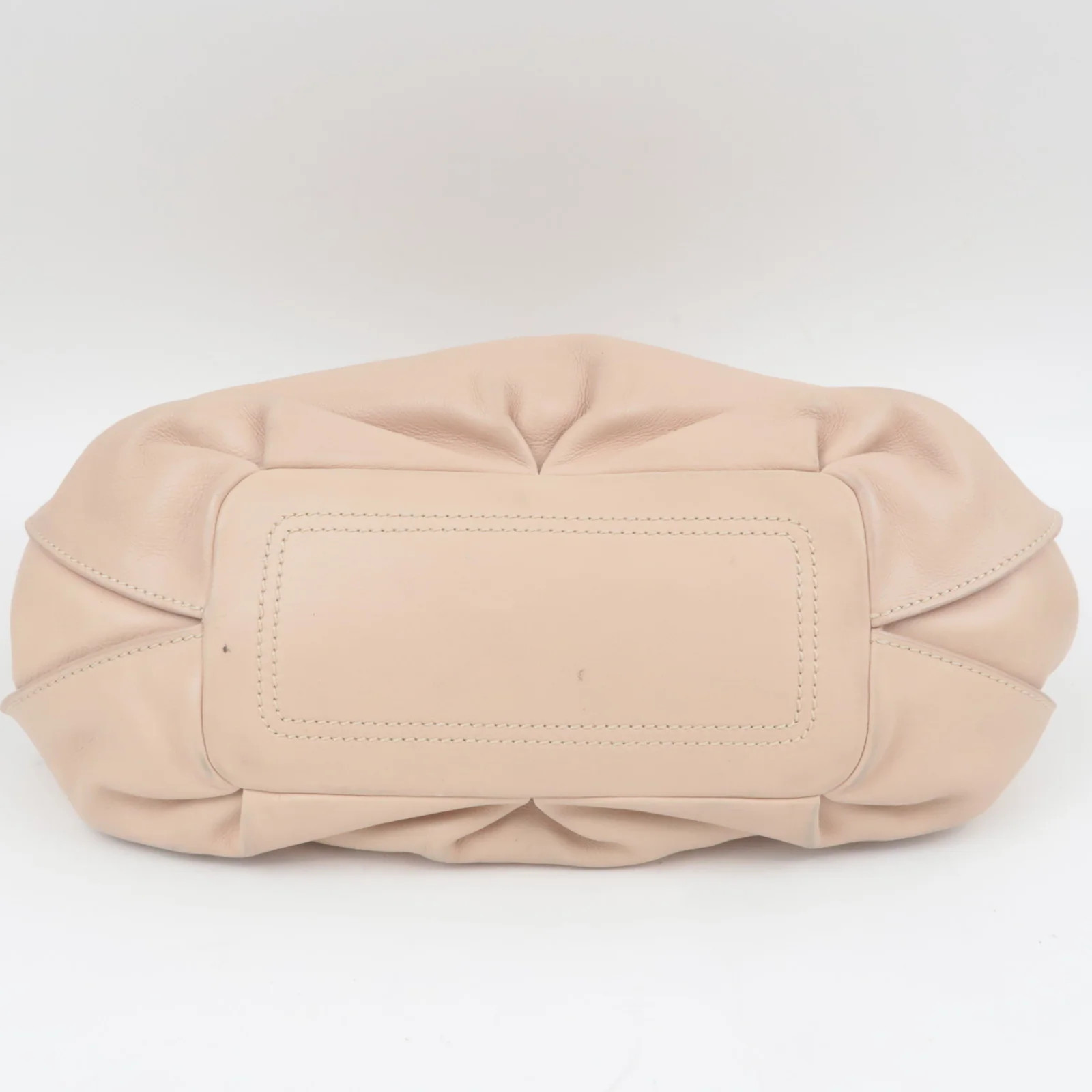 CELINE Bittersweet Leather Shoulder Bag Pink Beige Authentic
