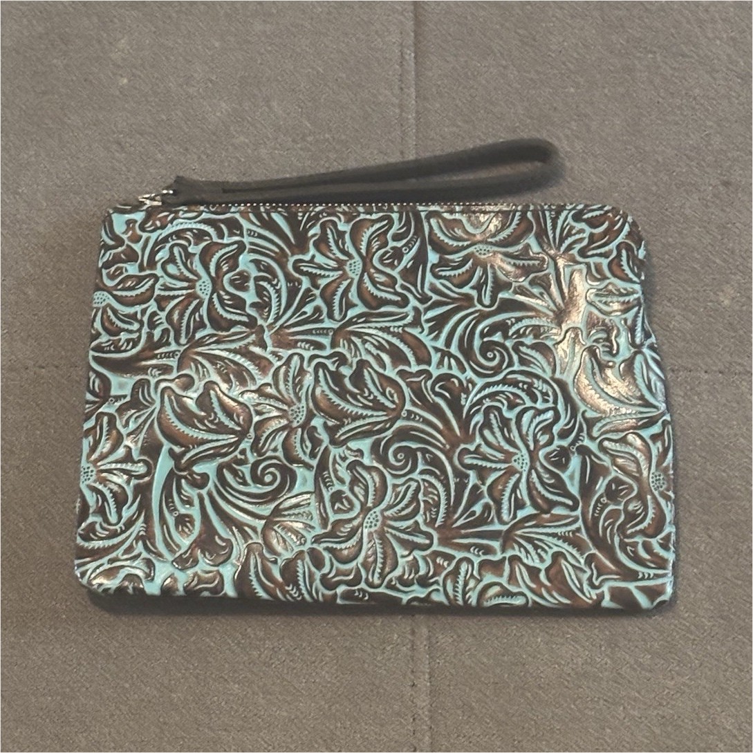 Patrica Nash wristlet bag big enough to fit a couple phones and wallet vintage