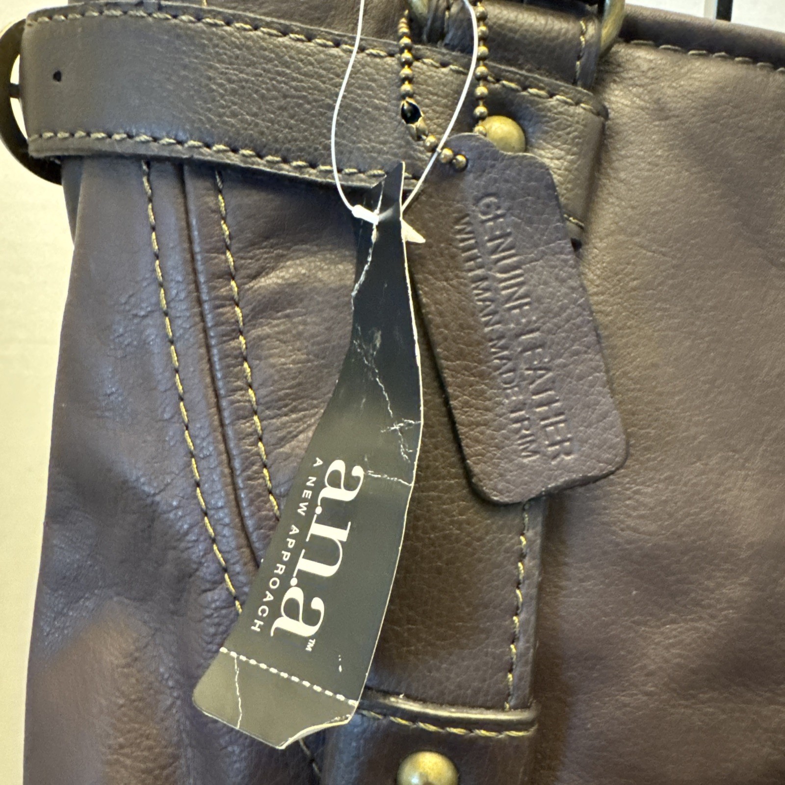 A.n.a Leather Brown Hobo Bag NWT