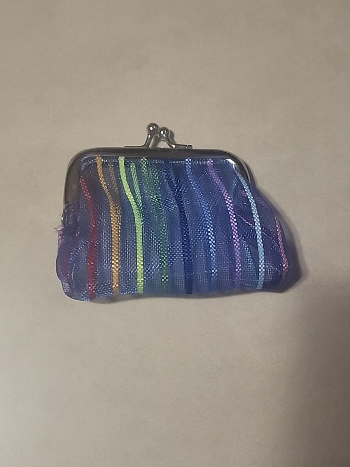 Miniature Rainbow Mesh Snap Purse Coin Purse Doll Size