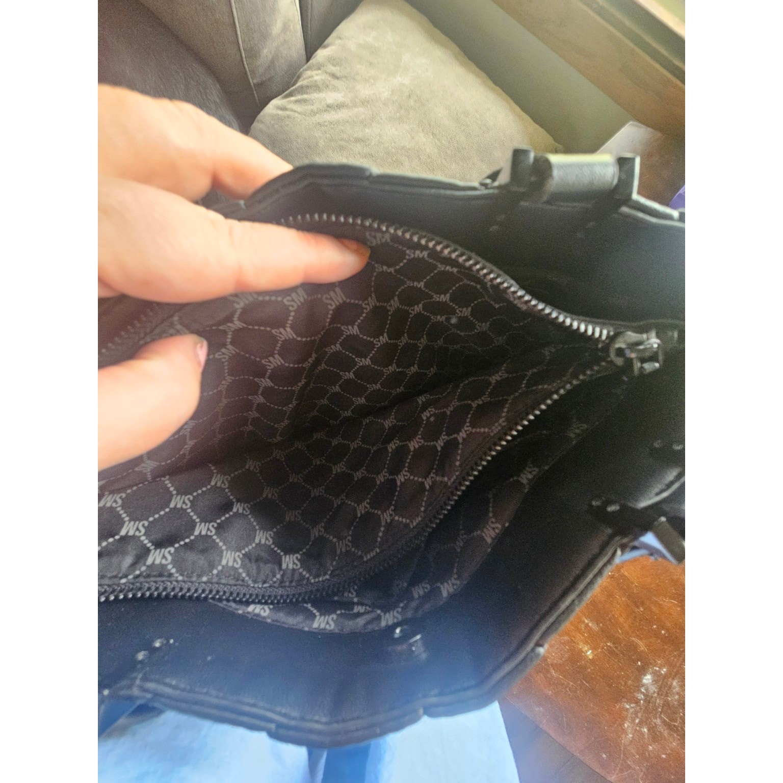 Steve Madden Britta Puffy Chevron Quilted Black Hobo Shoulder Bag