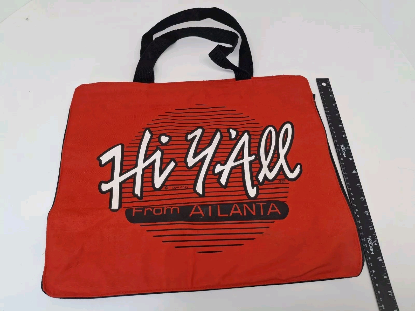 Hi Yall From Atlanta Vintage Red Tote Bag Looks Count
