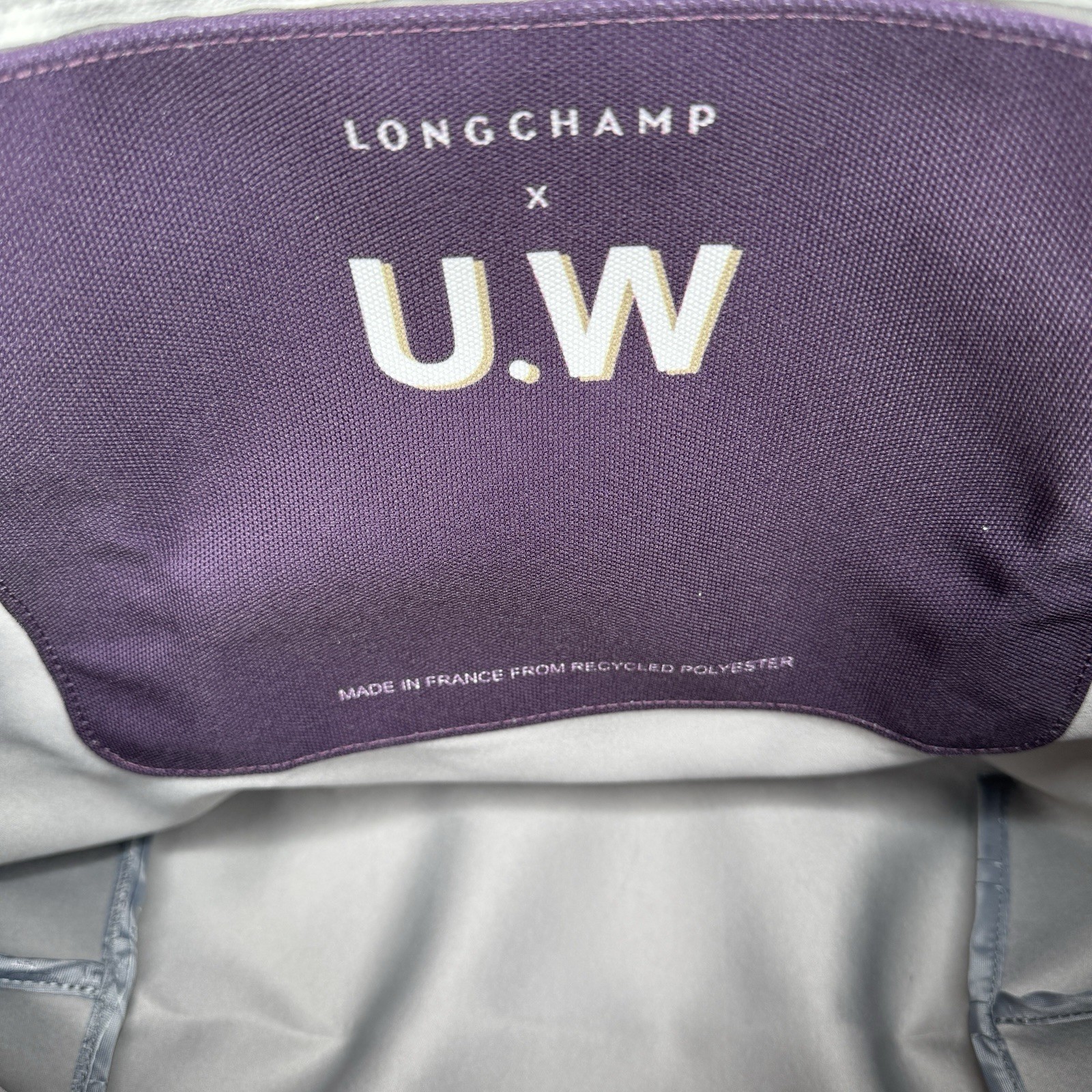 Longchamp Personalized Large Long Handle Tote – University of Washington U.W