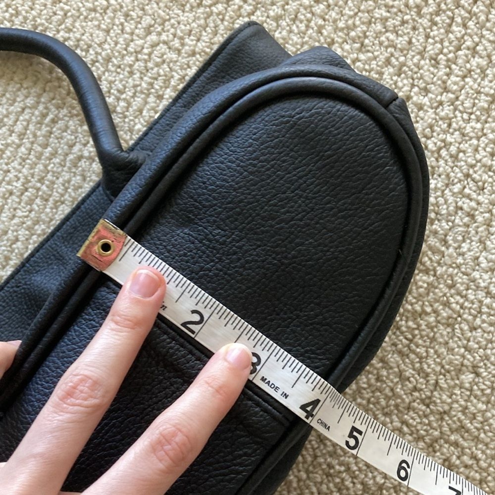 A.P.C. Vintage Black Shoulder Bag Genuine Leather Handbag Pockets NWOT