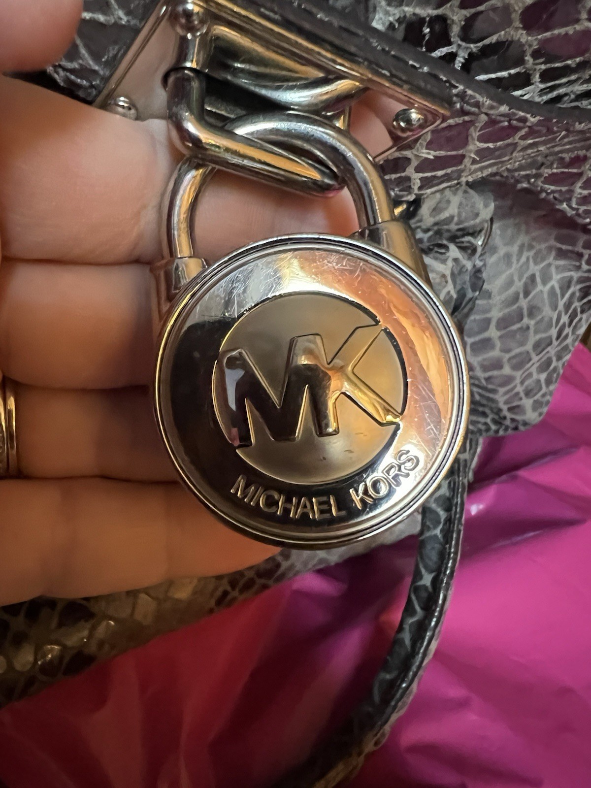 Michael Kors Hamilton Python Leather Snakeskin