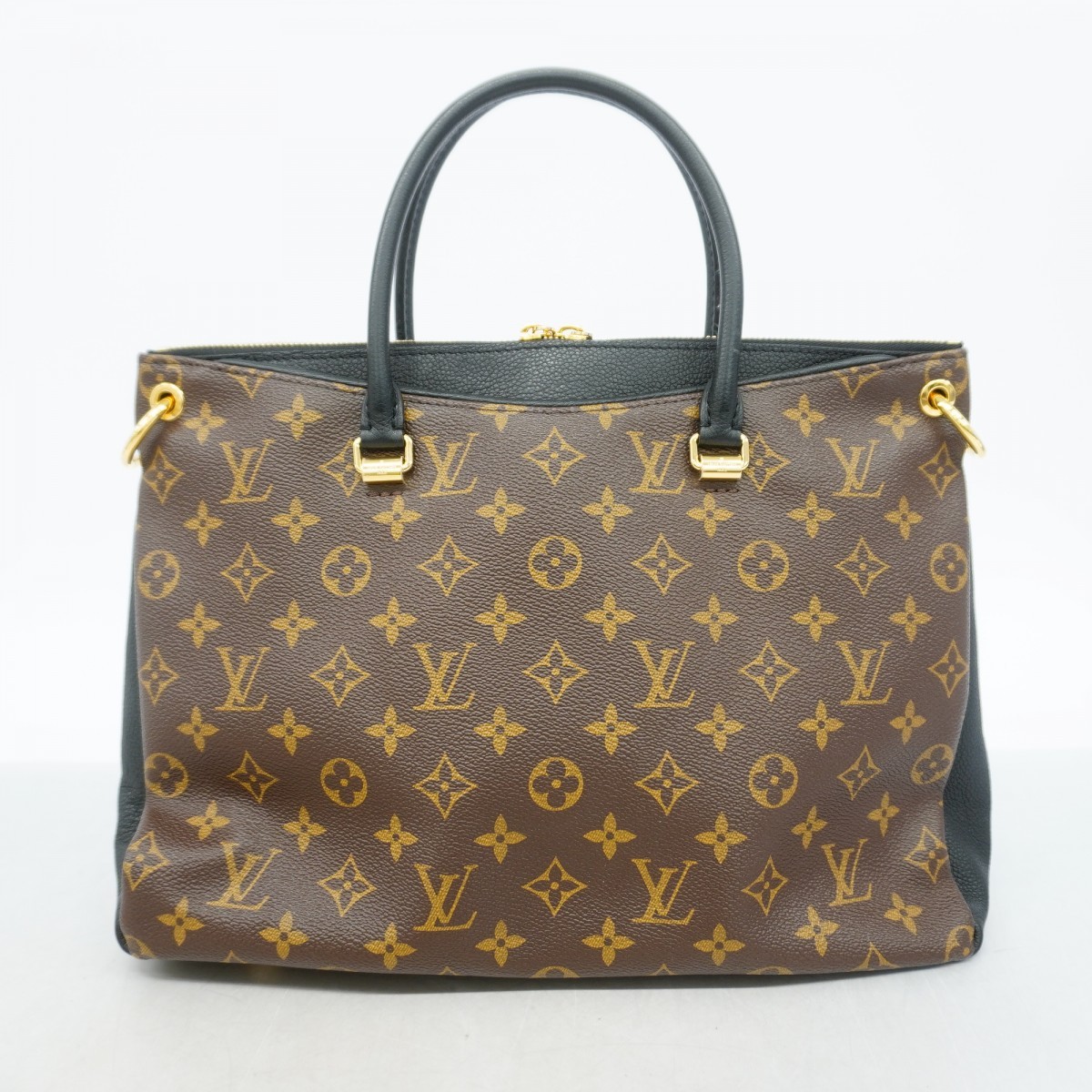 Auth [6gb1116-k] LOUIS VUITTON Handbag Monogram Pallas M41064 Noir [Pre-owne…