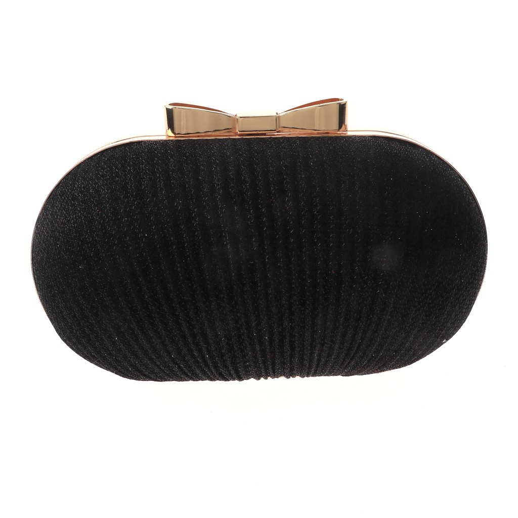 Gold Tone Alloy Metal Hardware Frame Fashion Glitter Fabric Clutch Evening Ba…
