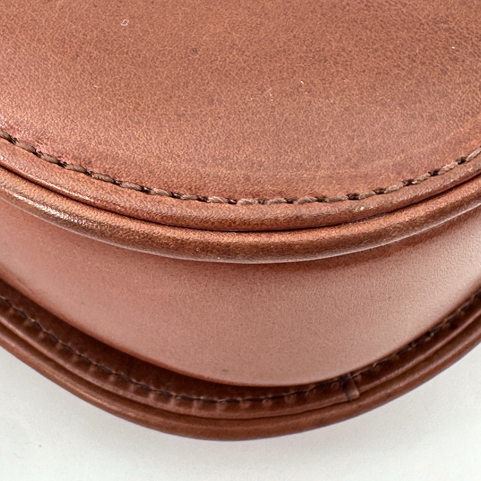 Vintage GUCCI Shoulder Bag Interlocking Leather Brown Authentic From Japan