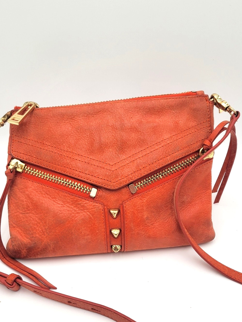 Botkier Burnt Orange Leather Crossbody Bag
