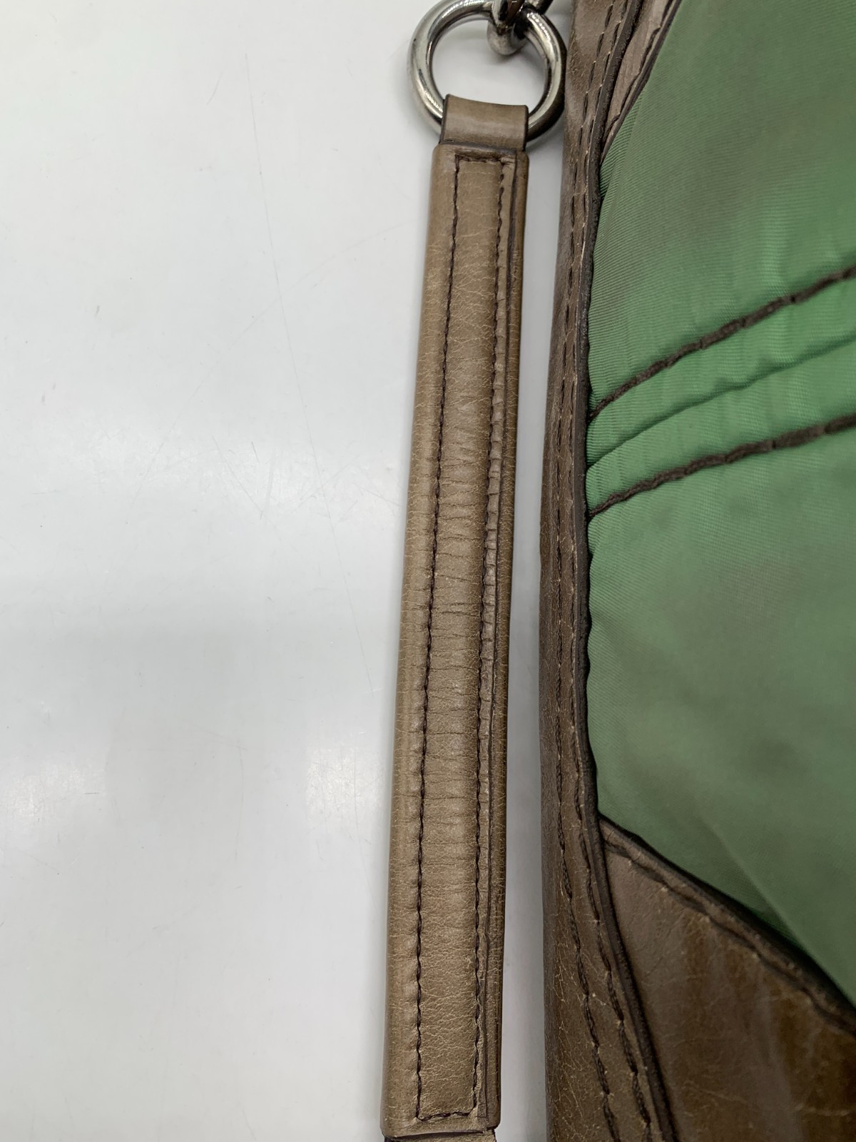 Prada Nylon‑Leather Chain Under‑arm Bag/WJ07113722/3722