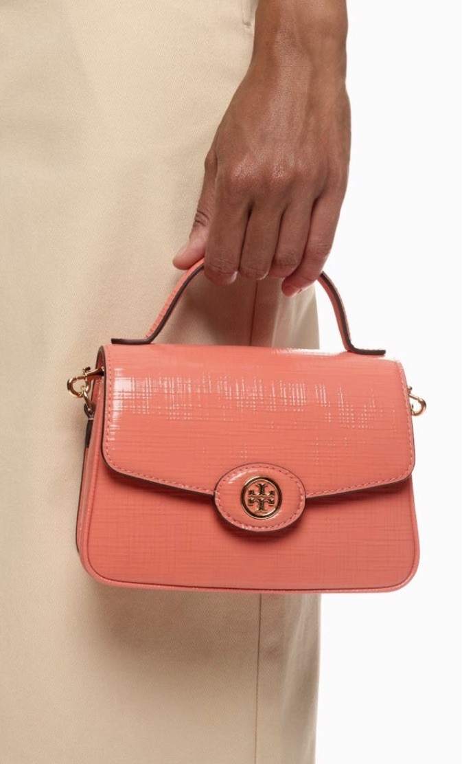 Tory Burch Robinson Top Handle Spazzolato Convertible Shoulder Bag Crossbody