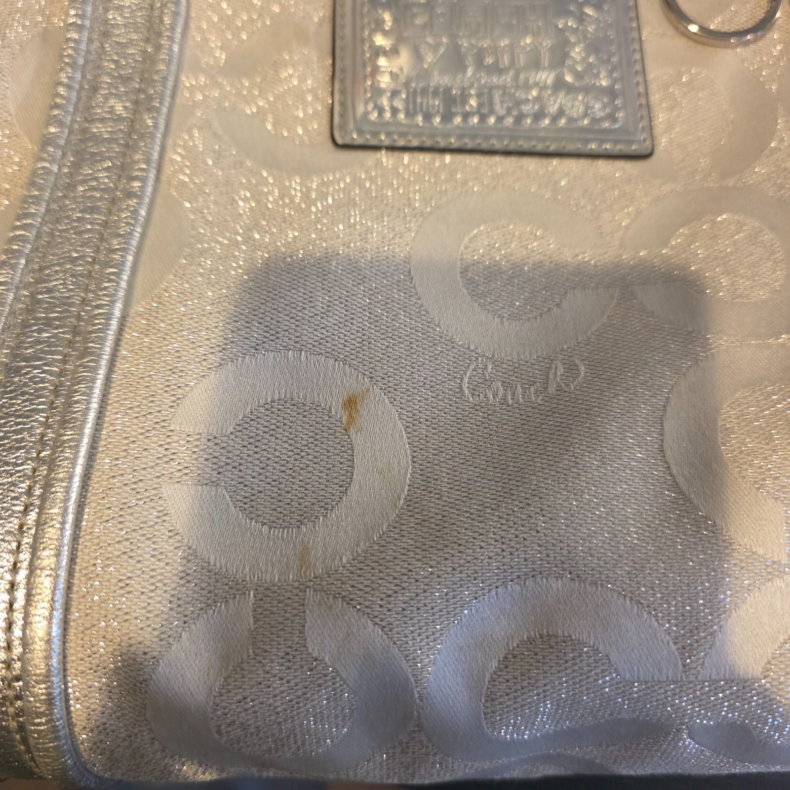 Coach Tote Bag – Silver – 1st Edition Poppy Handbag – AUTHENTIC