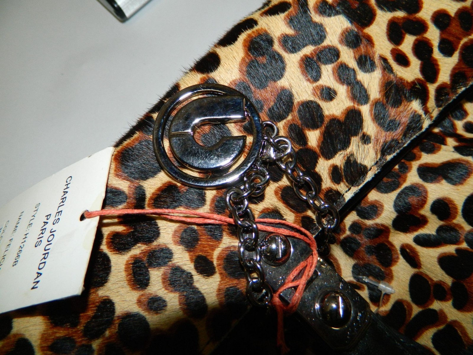 Charles Jourdan Paris Leopard Print Felicia II Tote Bag Vegan Y2k MSRP $450