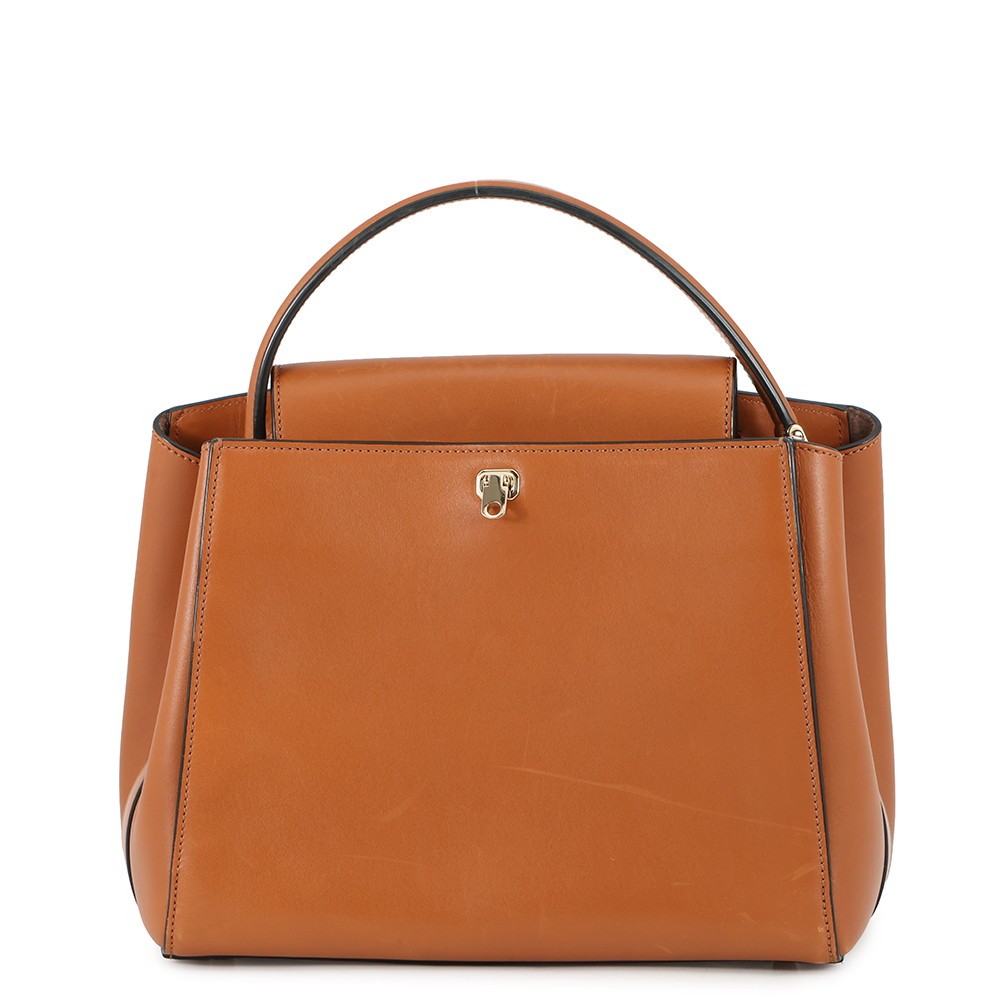 Valextra Valextra Brera 2WAY Handbag Size Medium Leather Brown