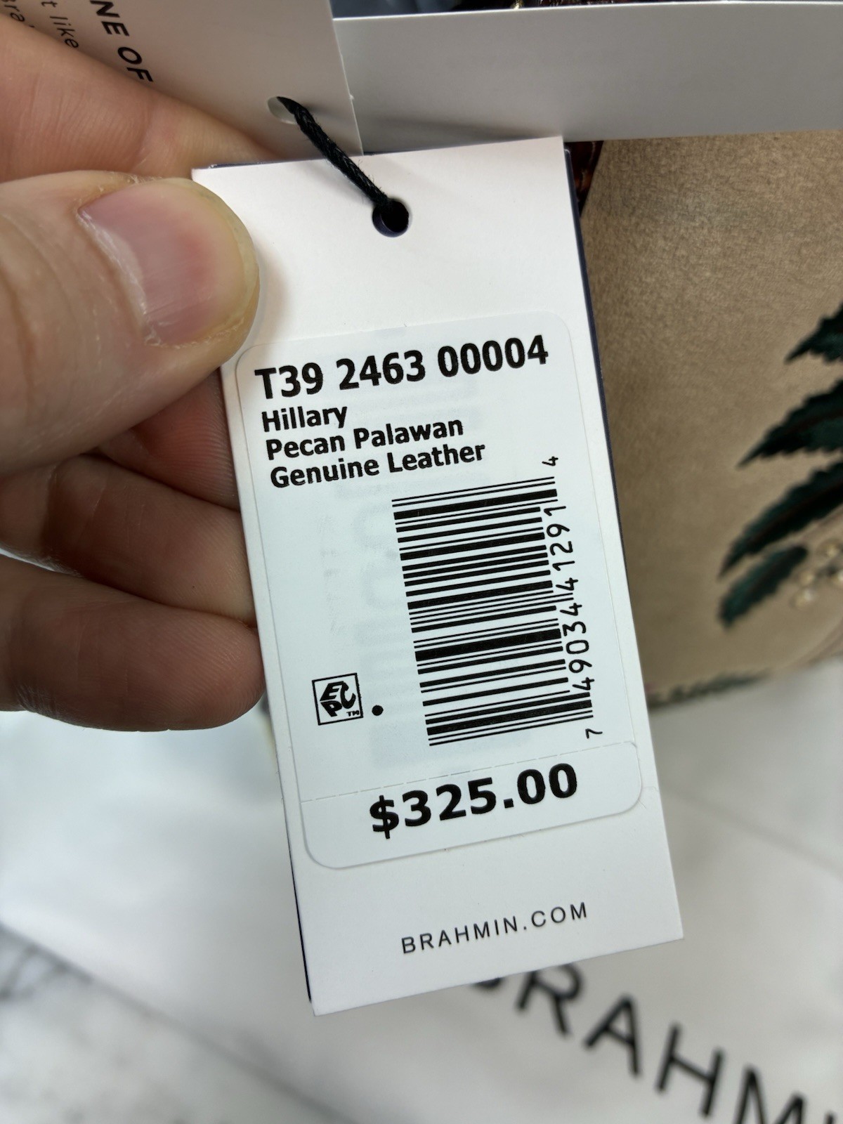 Brahmin Pecan Palawan Hillary Shoulder Bag – NWT Embellished Premier Collection