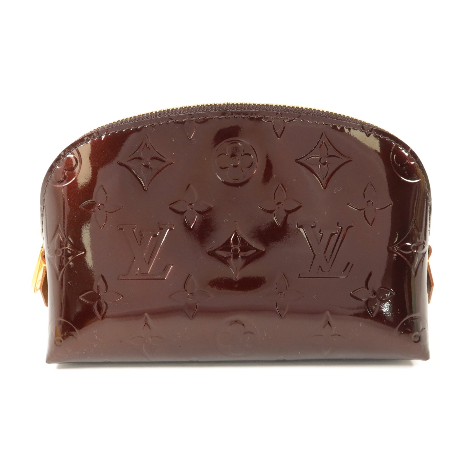 LOUIS VUITTON LV GHW Cosmetic Pouch M91495 Monogram Vernis Red