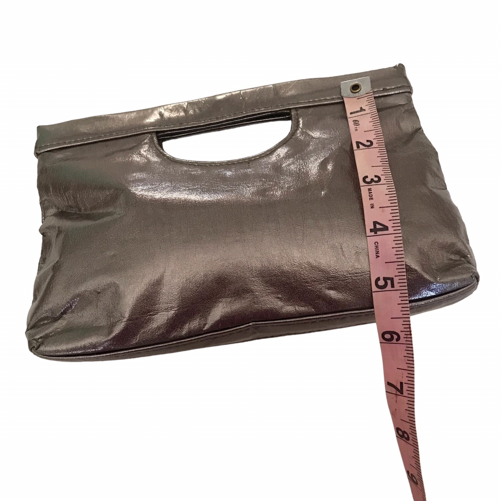 Y2K DONNA KARAN Cashmere SILVER PINK WOMEN’S COSMETICS BAG PURSE