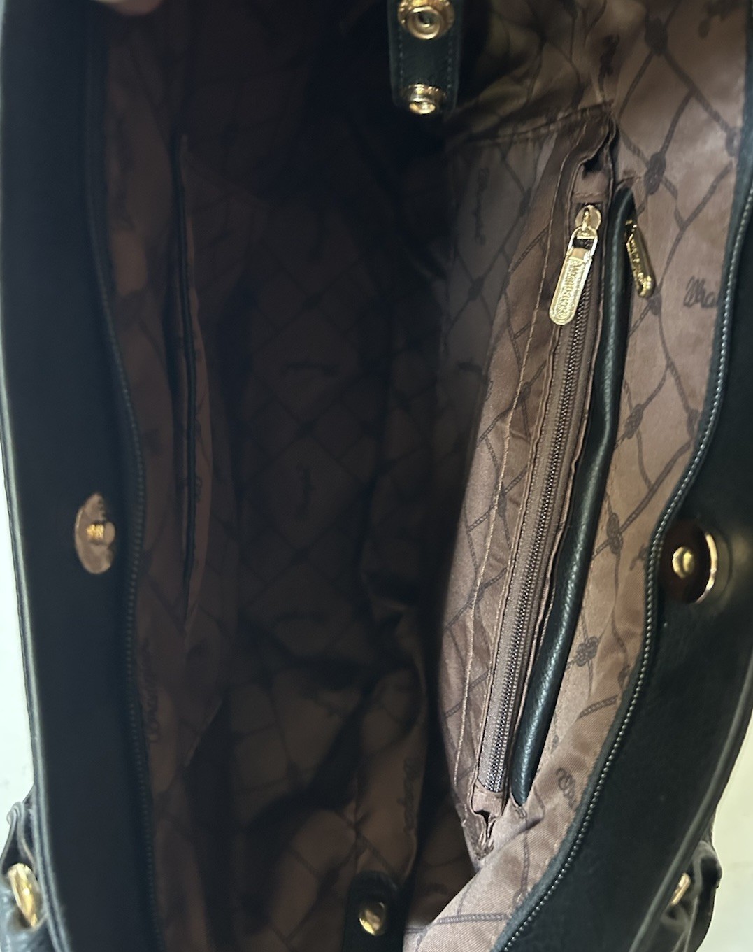 Wrangler Black Concealed Carry Black Wide Tote/Crossbody Bag 16” X 11” X 6”