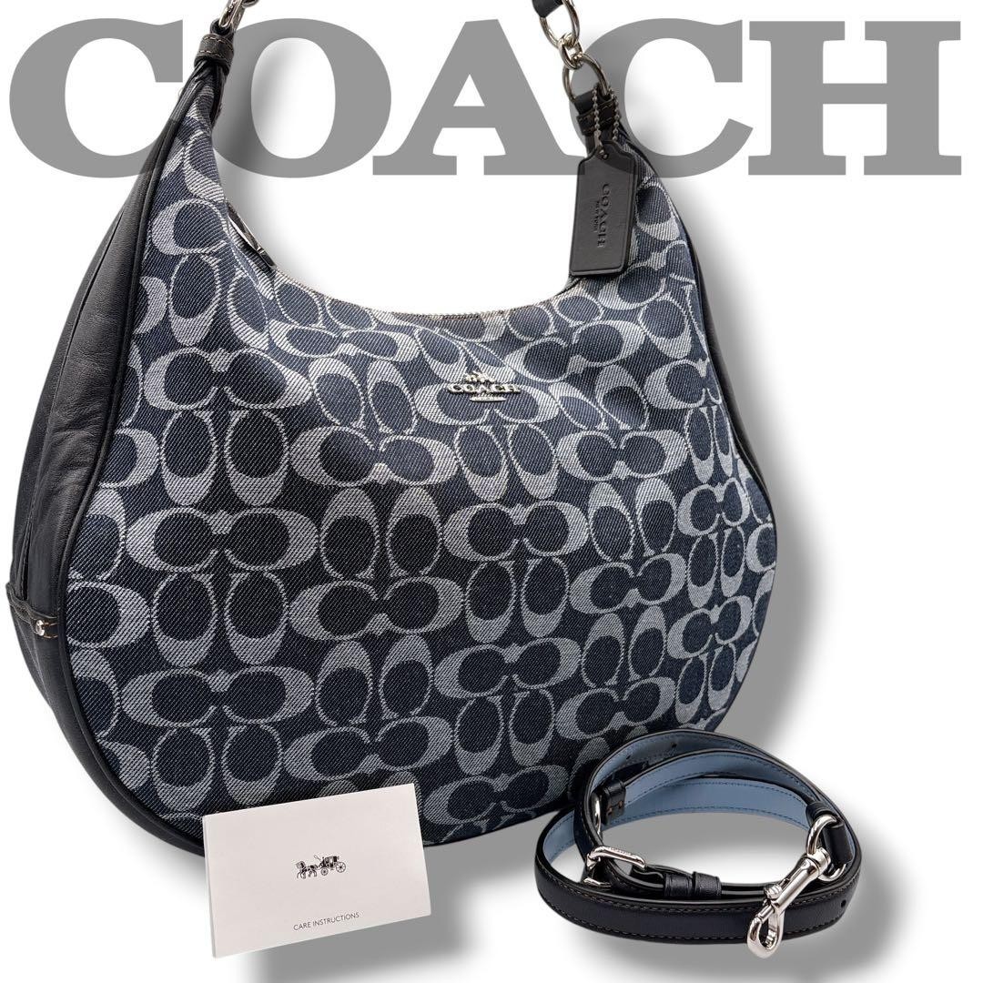 COACH Denim One Shoulder Bag 2Way Y2K 14a