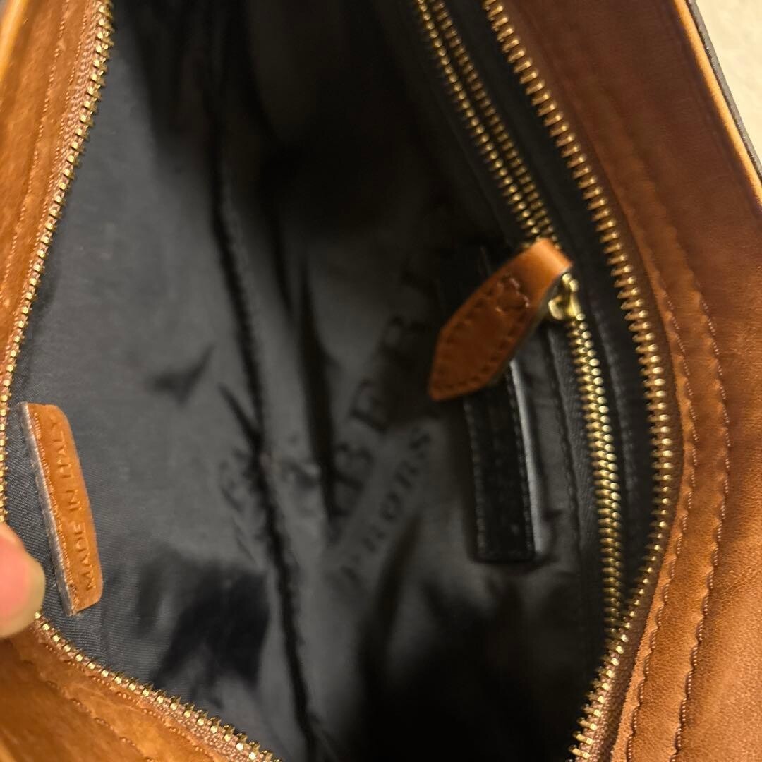 BURBERRY PRORSUM Sling Bag Studded Brown Authentic From Japan