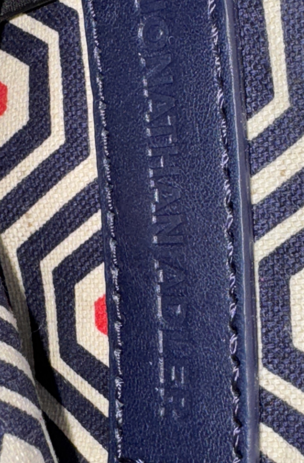 Jonathan Adler Dashshund Blue Leather Purse