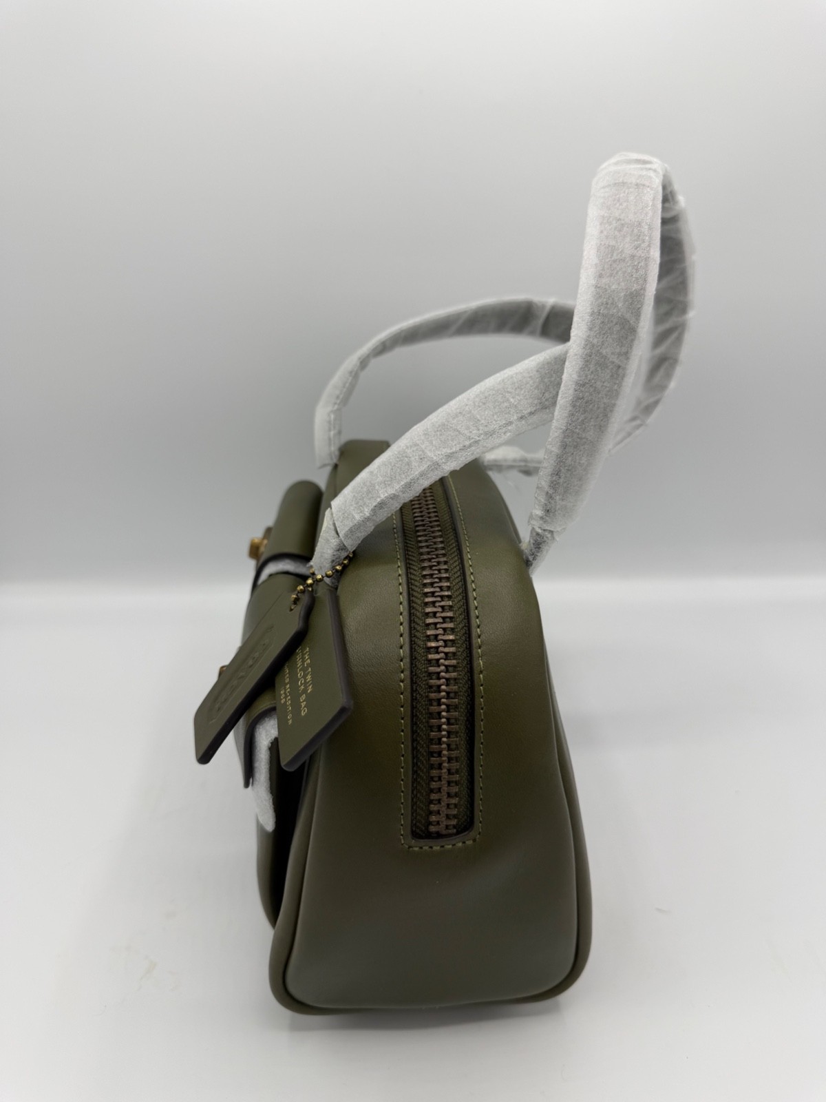Coach Turnlock Bag 20 Olive Leather Satchel Crossbody Bag CCC55 NWT