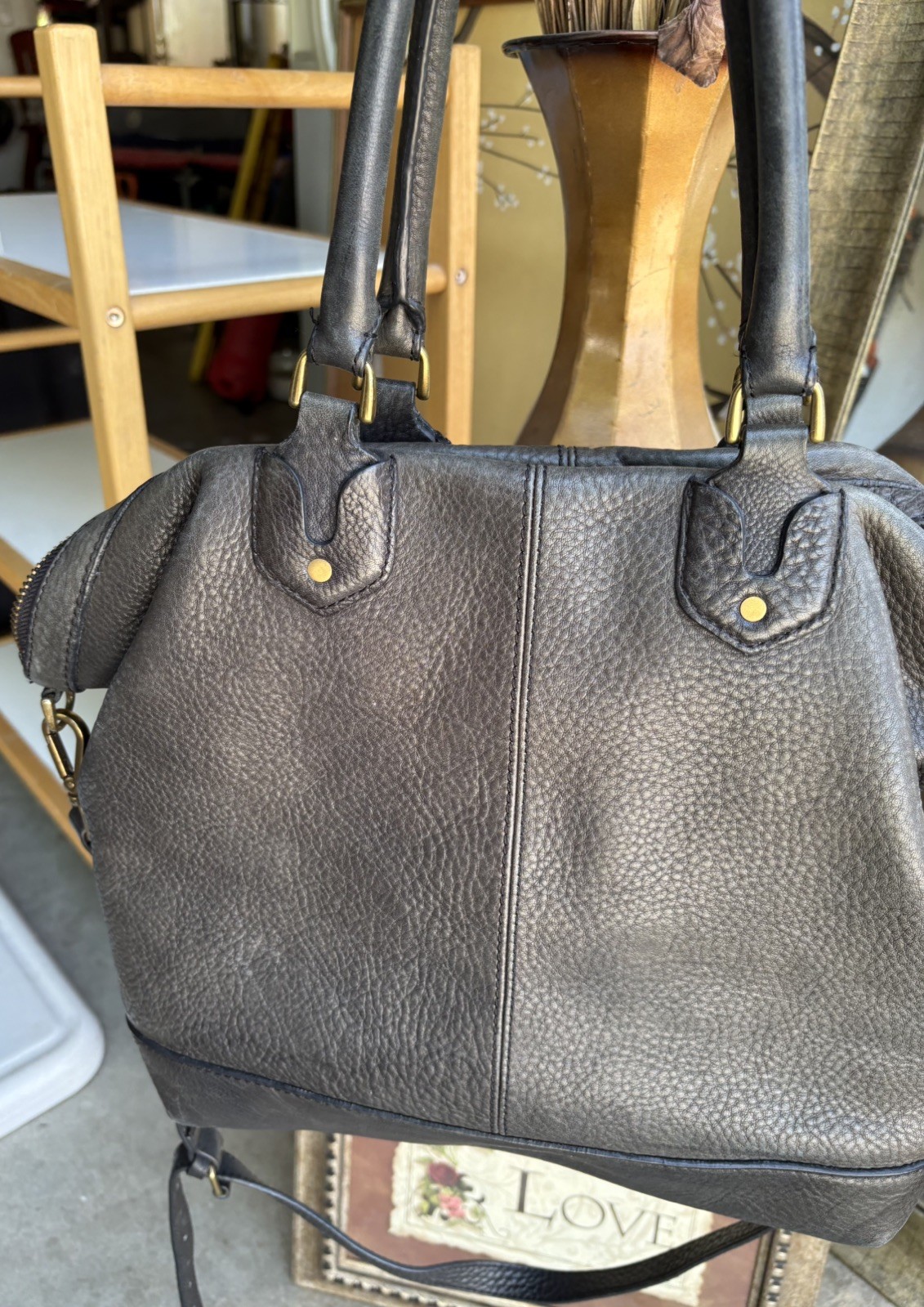 MADEWELL Berliner Satchel black Leather Tote /Shopper Crossbody Purse
