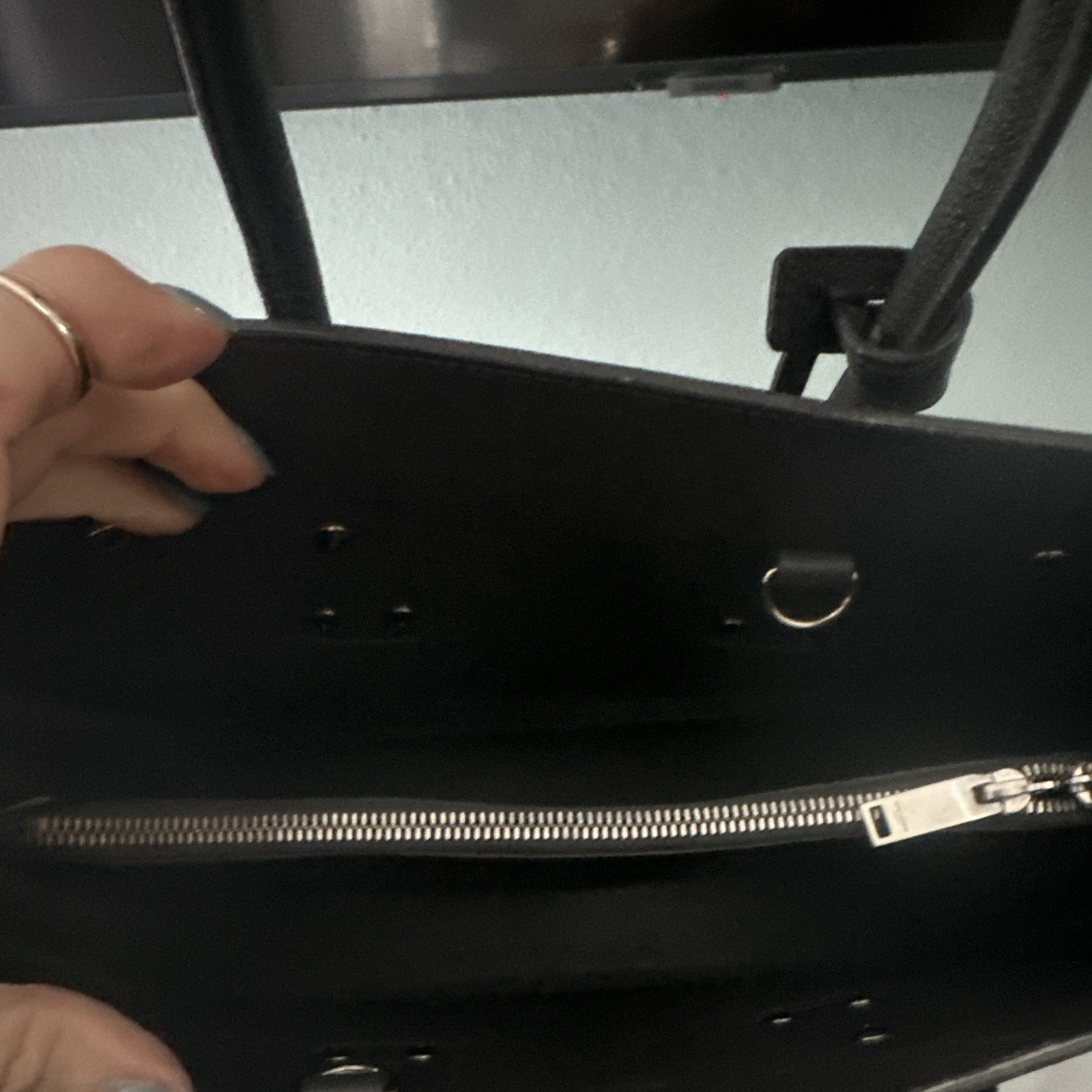 Saint Laurent Sac de Jour Black Medium Top Handle Satchel Zip, Silver, Clochette