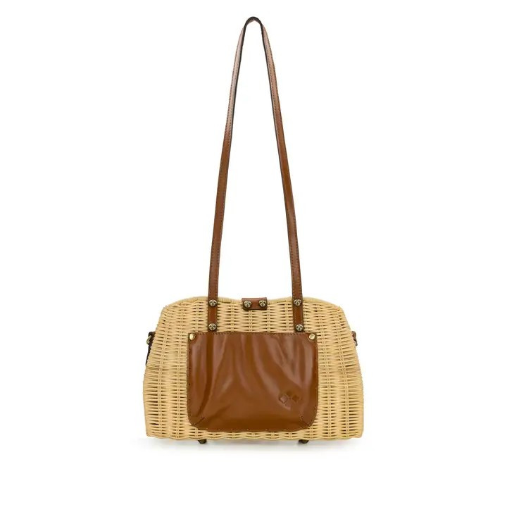 Patricia Nash Isere Wicker Satchel – Spring Wicker